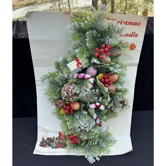 Vtg 1970’s J&M Enterprises Christmas Candle Ring Decoration Original Box - Picture 2 of 9